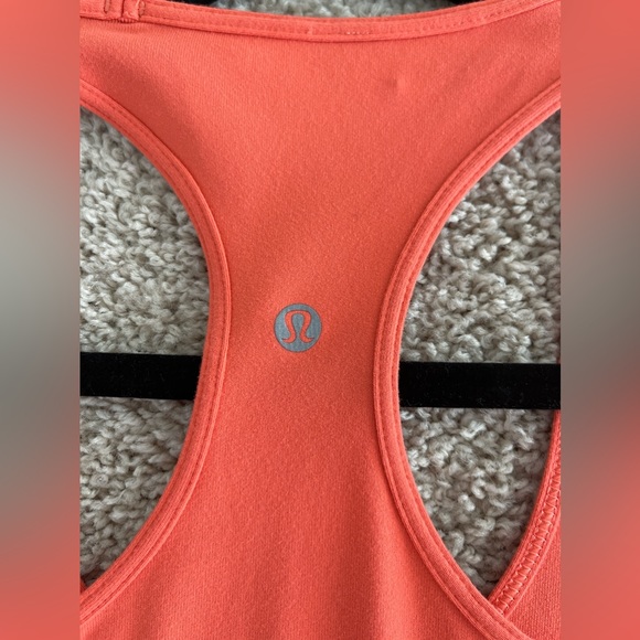 Women's Lululemon Cool Racerback (Luon Fabric) - Size 8, Orange - Picture 3 of 4